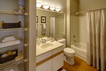 Spacious bathrooms